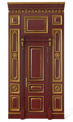 Obraz premium 3D image classic door and panels in the interior of the room