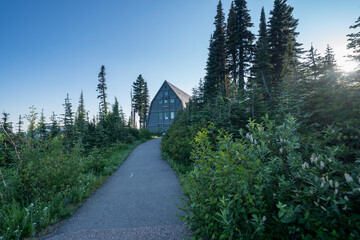Trail leading to the guide services building in Mt Rainier National Park