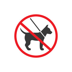 No dog icon on white. in modern flat style