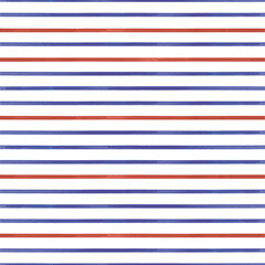Vector red blue lines striped seamless pattern