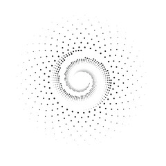 Halftone dots in circle form. round logo . vector dotted frame . design element