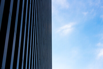 Fototapeta na wymiar Modern office building with blue sky at Medienhafen in Düsseldorf