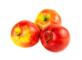 Fototapeta na wymiar Three apples isolated on a white background.