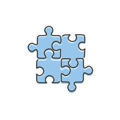 Obraz premium Best puzzle icon in flat style. Vector illustration