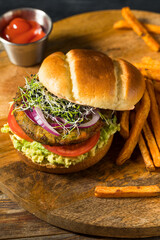 Homemade Organic Vegan Veggie Burger