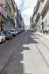 Gente o Personas por Calles y Avenidas de la Ciudad de Lisboa, Pais de Portugal
