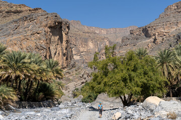 Wadi Ghul in the Jebel Shams  mountains of Oman