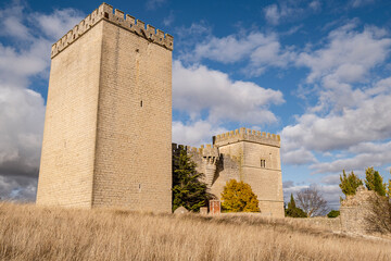 castle of Ampudia, 13th century, gothic architecture, province of Palencia, Spain