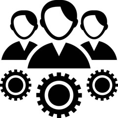 
Community icon vector in solid design 
