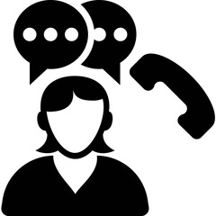 
Business discussion icon glyph design
