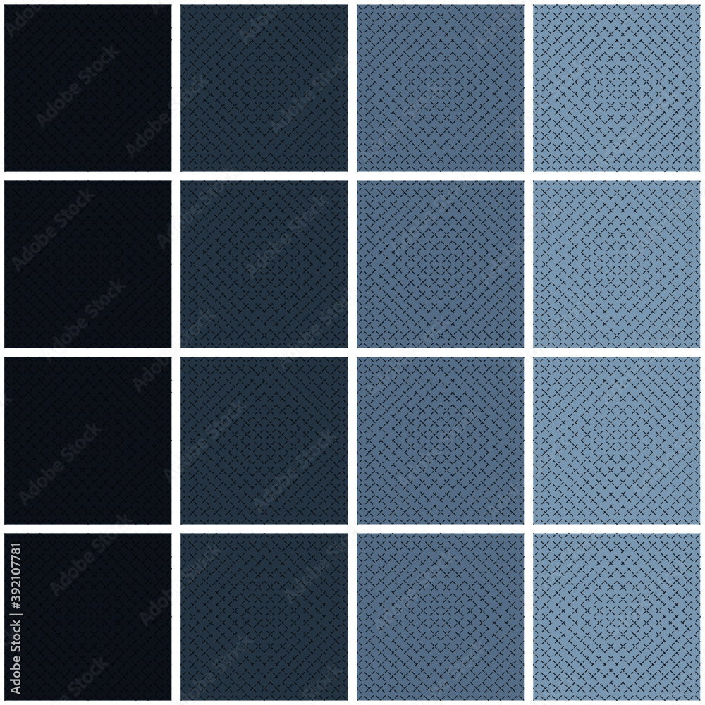 Wall mural denim texture background, pattern of squares. blue color. vector illustration.