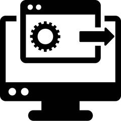
Webpage setting icon in glyph design.
