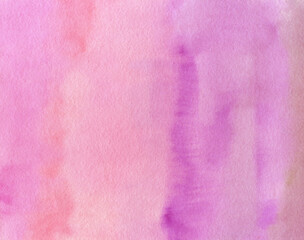 Watercolor abstract background, hand-painted texture, watercolor purple and pink stains. Design for backgrounds, wallpapers, covers and packaging.