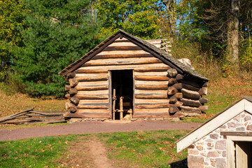 A Reproduction Cabin at Valley Forge National Historical Park