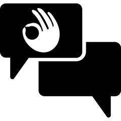 
Customer feedback icon solid design.
