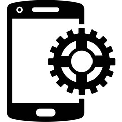 
Webpage setting icon in glyph design.
