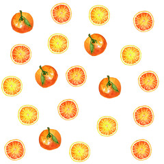 pattern with oranges