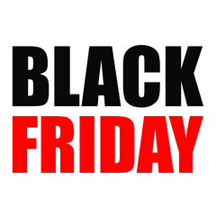 Black Friday text vector isolated in white background