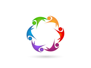 Logo teamwork business people identity id card
