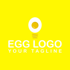 egg logo lamp concept vector logo design