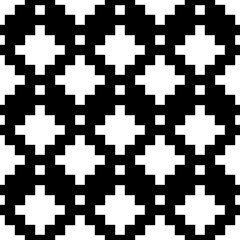 Cross shapes seamless pattern. Ethnic ornament. Folk background. Geometric wallpaper. Inca crosses image. Tribal motif. Ancient mosaic. Digital paper, web design, textile print, abstract. Vector art.