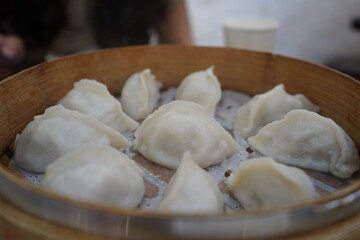 Fototapeta na wymiar Taiwan dumpling cooking.