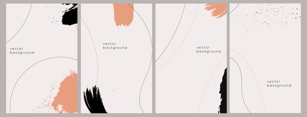 Set of vector abstract universal background with copy space for text.	