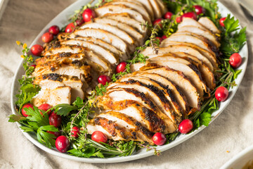 Homemade Thanksgiving Turkey Platter Dinner