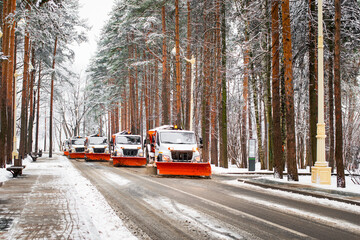 Kommunalfahrzeuge, Winterdienst auf der Straße