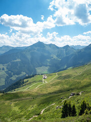 Fototapeta na wymiar Landscape panorama in Tyrol, Austria.