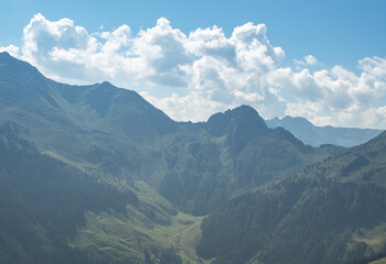 Obraz na płótnie Canvas Landscape panorama in Tyrol, Austria.