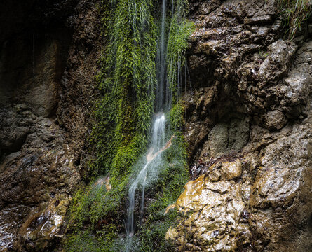 Waterfall in canyon Wolfsklamm in Tyrol, Austria