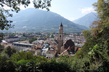 Blick vom Tappeinerweg über Meran