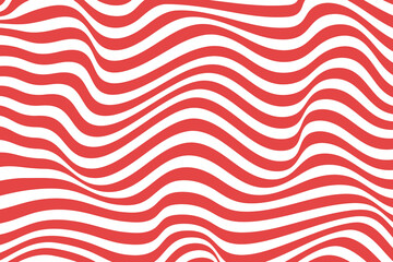 Simple wavy background. Vector illustration of striped pattern with optical illusion, op art.