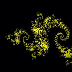 vivid yellow and black strong intricate geometrical shapes patterns and fractal designs 