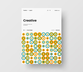 Vertical corporate identity A4 report cover. Abstract geometric vector business presentation design layout. Amazing company front page illustration brochure template.