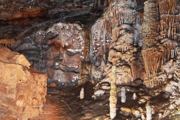 Gruta Rei do Mato. Nice cave beautiful limestone formations in Minas Gerais