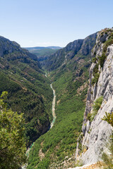 Summer view of Verdon Gorge, in Provence, France