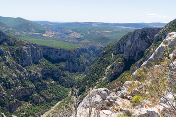 Fototapeta na wymiar Summer view of Verdon Gorge, in Provence, France