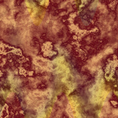 Sky yellow pink clouds, background with flowers