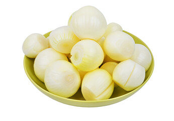 Peeled white onion