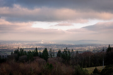 Irish Countryside Overlooking Dublin City