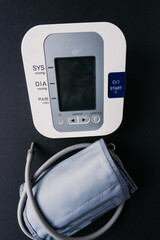 Vertical shot of a blood pressure measuring equipment