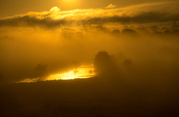 Fototapeta premium sunrise over the river