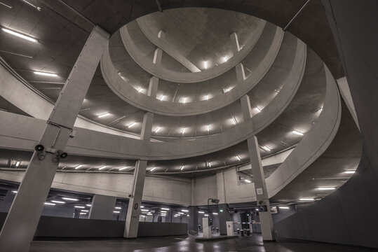 abstract view of a parking garage - Powered by Adobe