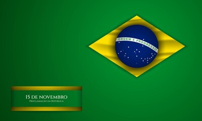 Brazil Republic Day Background. Vector Illustration.