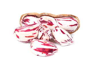 peanuts in closeup isolated on white background