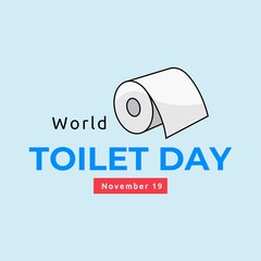 World toilet day. Vector illustration of world toilet day with tissue Icon. Good for banner, poster, flyer