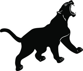 Wild panther on white background. Vector © Teymen