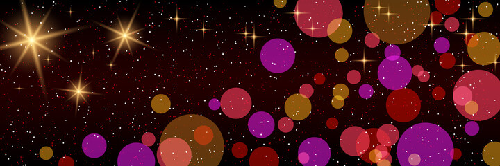 Obraz na płótnie Canvas Christmas and New Year elegant blurred vector background with stars, snowflakes and bokeh effect